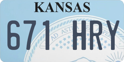 KS license plate 671HRY