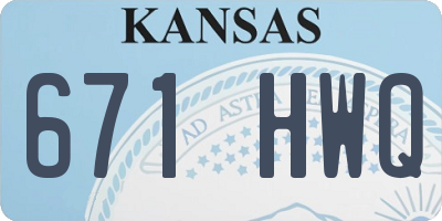 KS license plate 671HWQ