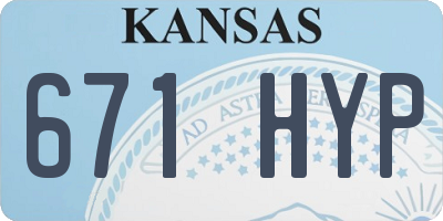 KS license plate 671HYP