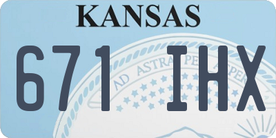 KS license plate 671IHX