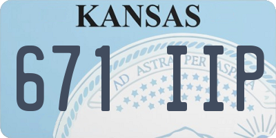 KS license plate 671IIP