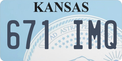 KS license plate 671IMQ