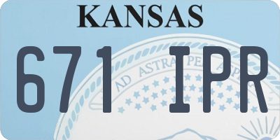 KS license plate 671IPR