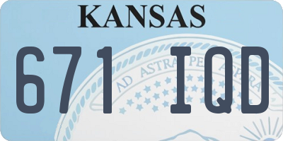 KS license plate 671IQD