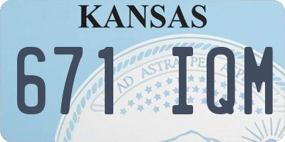 KS license plate 671IQM