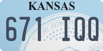 KS license plate 671IQQ