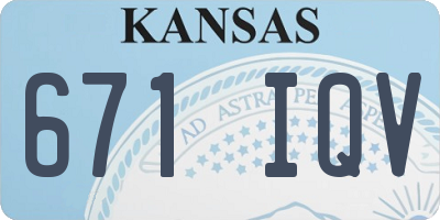 KS license plate 671IQV
