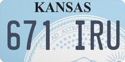 KS license plate 671IRU