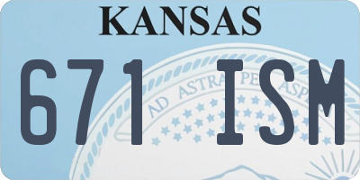 KS license plate 671ISM