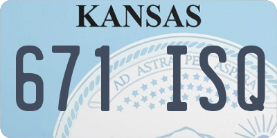 KS license plate 671ISQ