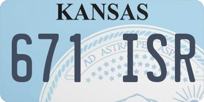 KS license plate 671ISR