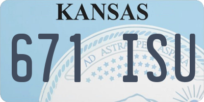 KS license plate 671ISU