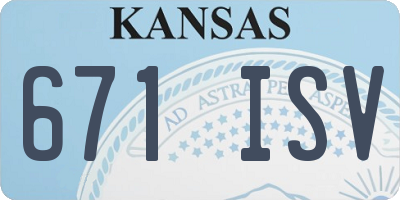 KS license plate 671ISV