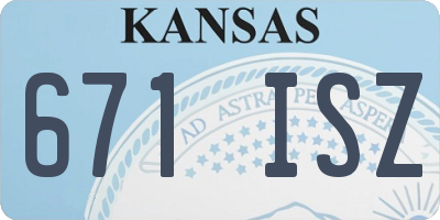 KS license plate 671ISZ
