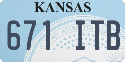 KS license plate 671ITB