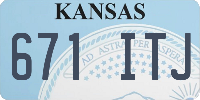 KS license plate 671ITJ