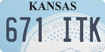 KS license plate 671ITK