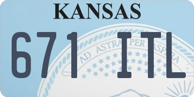 KS license plate 671ITL