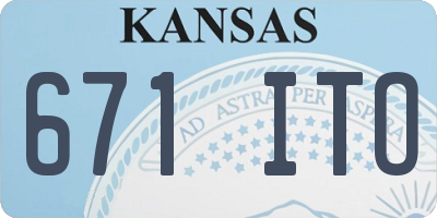KS license plate 671ITO