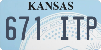 KS license plate 671ITP