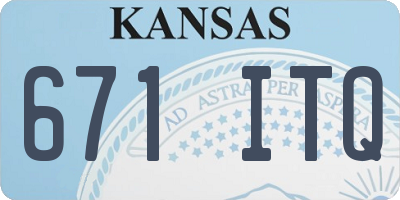 KS license plate 671ITQ