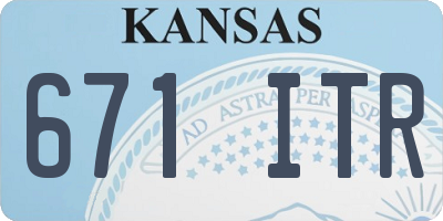 KS license plate 671ITR