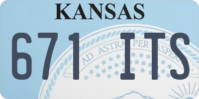 KS license plate 671ITS
