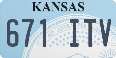 KS license plate 671ITV