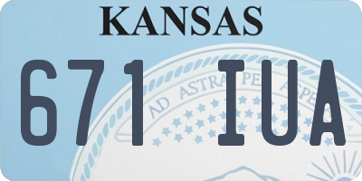 KS license plate 671IUA