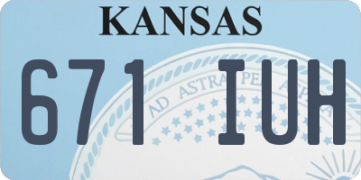 KS license plate 671IUH