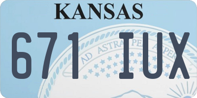 KS license plate 671IUX
