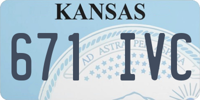 KS license plate 671IVC