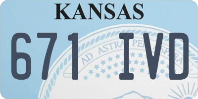 KS license plate 671IVD