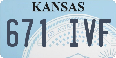 KS license plate 671IVF