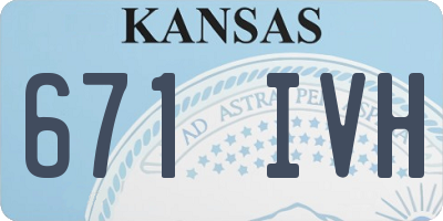 KS license plate 671IVH
