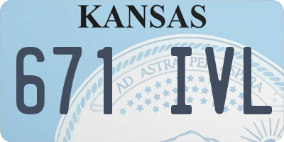 KS license plate 671IVL