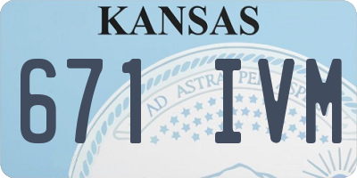 KS license plate 671IVM