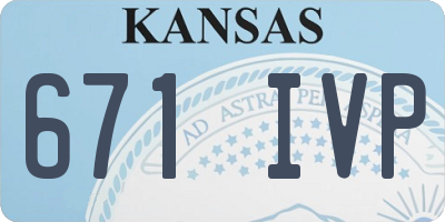 KS license plate 671IVP