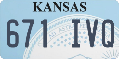 KS license plate 671IVQ