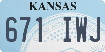 KS license plate 671IWJ