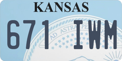 KS license plate 671IWM