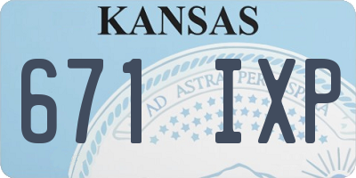 KS license plate 671IXP