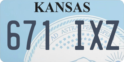 KS license plate 671IXZ