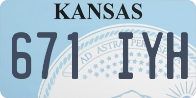 KS license plate 671IYH