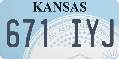KS license plate 671IYJ
