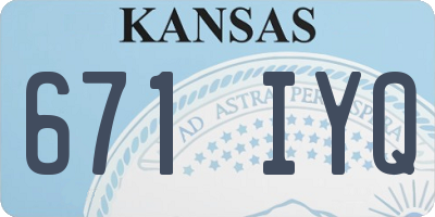 KS license plate 671IYQ