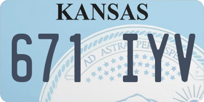 KS license plate 671IYV