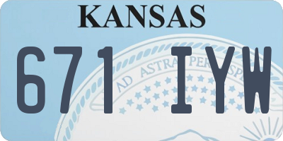 KS license plate 671IYW