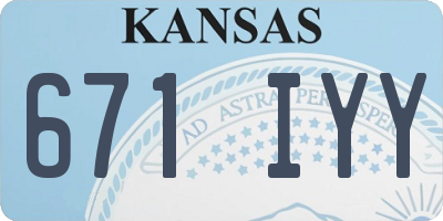KS license plate 671IYY