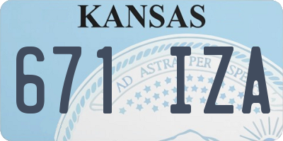 KS license plate 671IZA